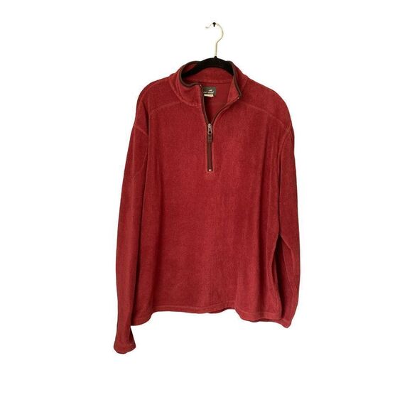 Horny toad men’s long sleeve burnt orange fleece quarter zip pullover size large - Picture 2 of 5